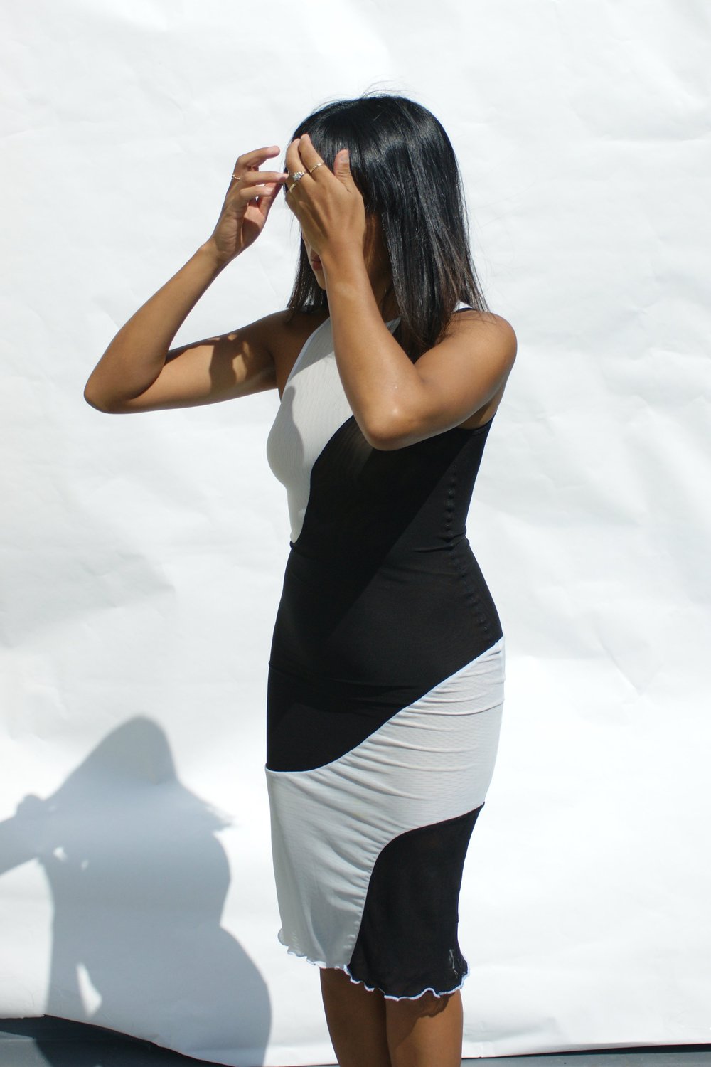 Amal Dress - Black and White
