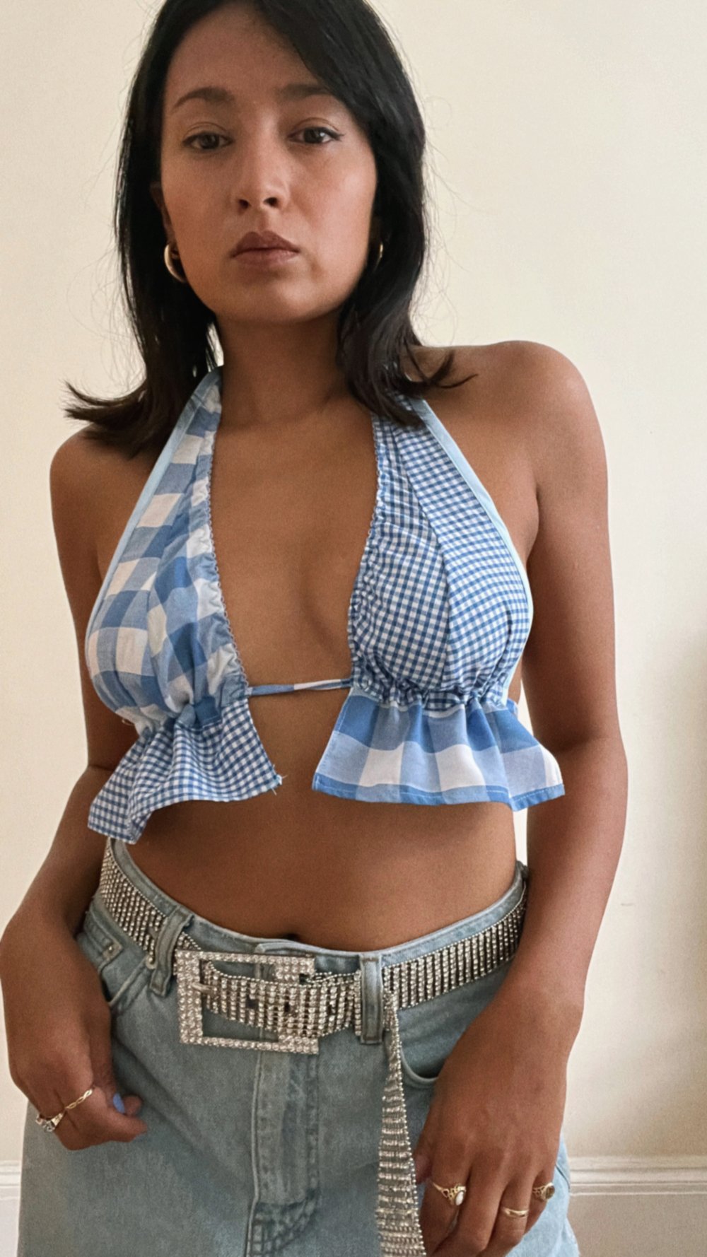 Tsutsumi Halter Top - Gingham