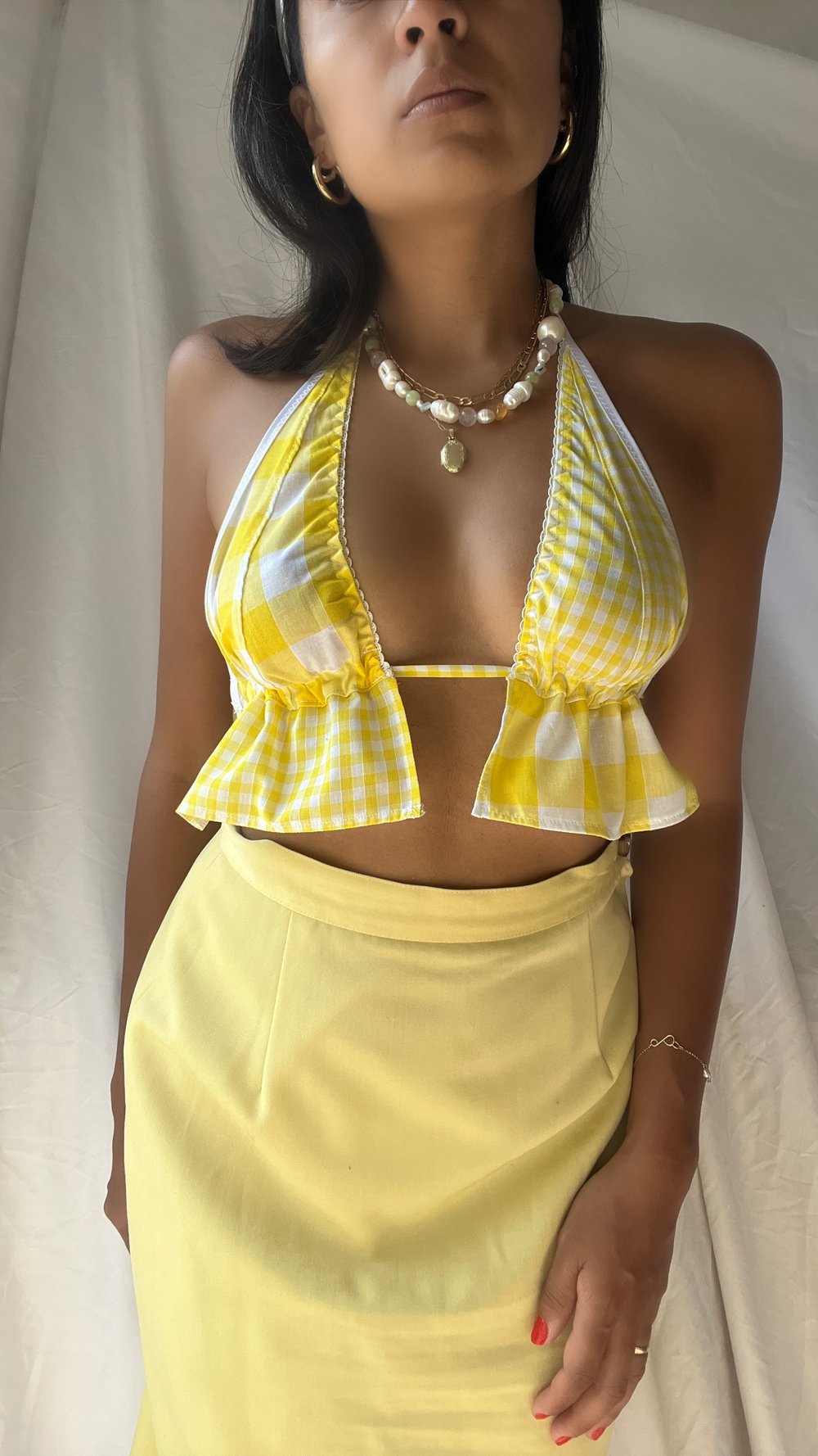 Tsutsumi Halter Top - Gingham