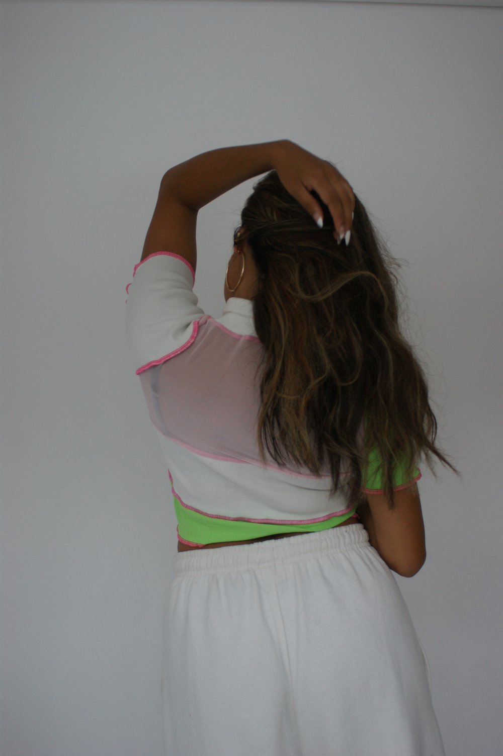 Azalea Top in Lime Pink - Small