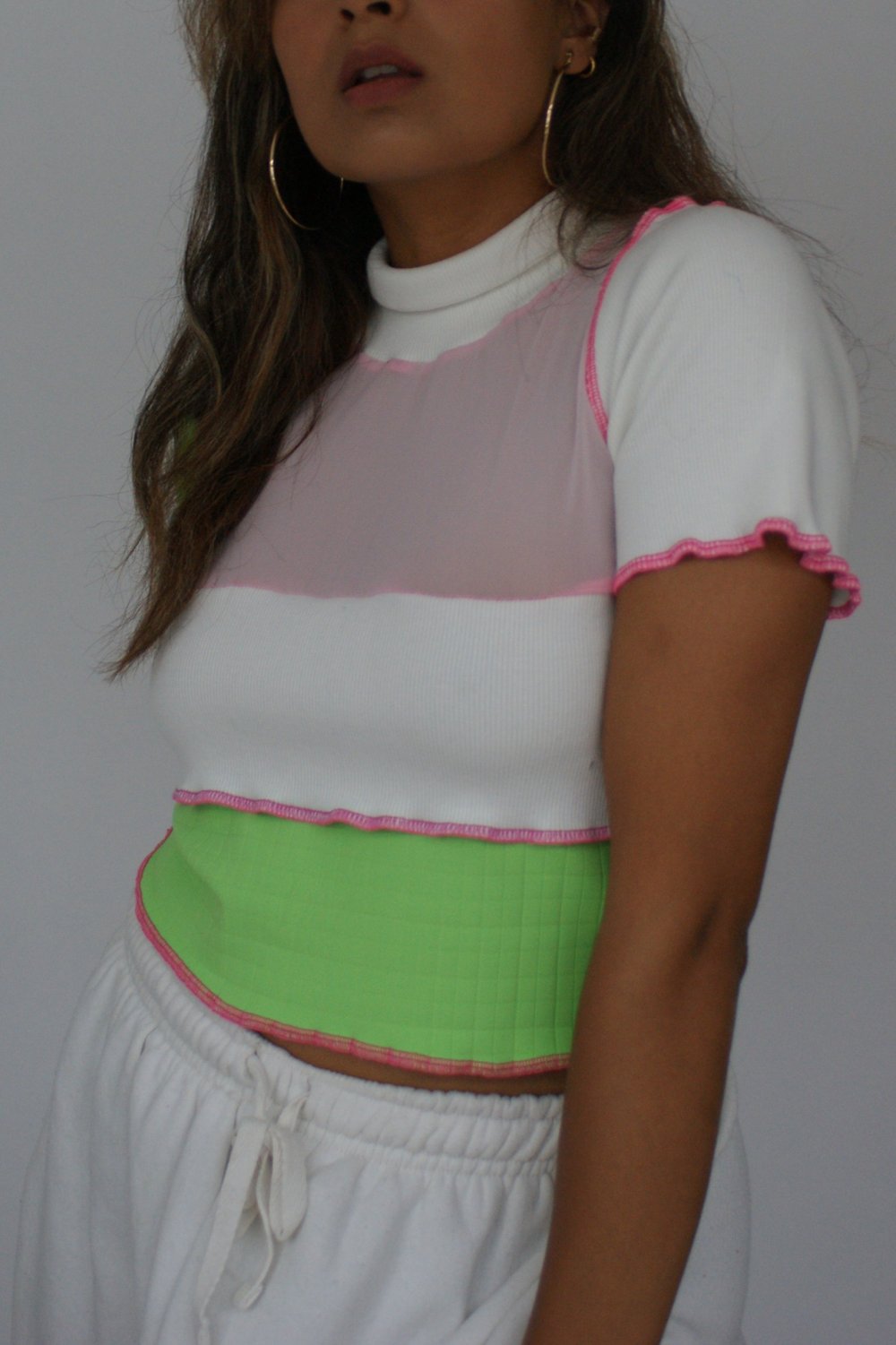 Azalea Top in Lime Pink - Small