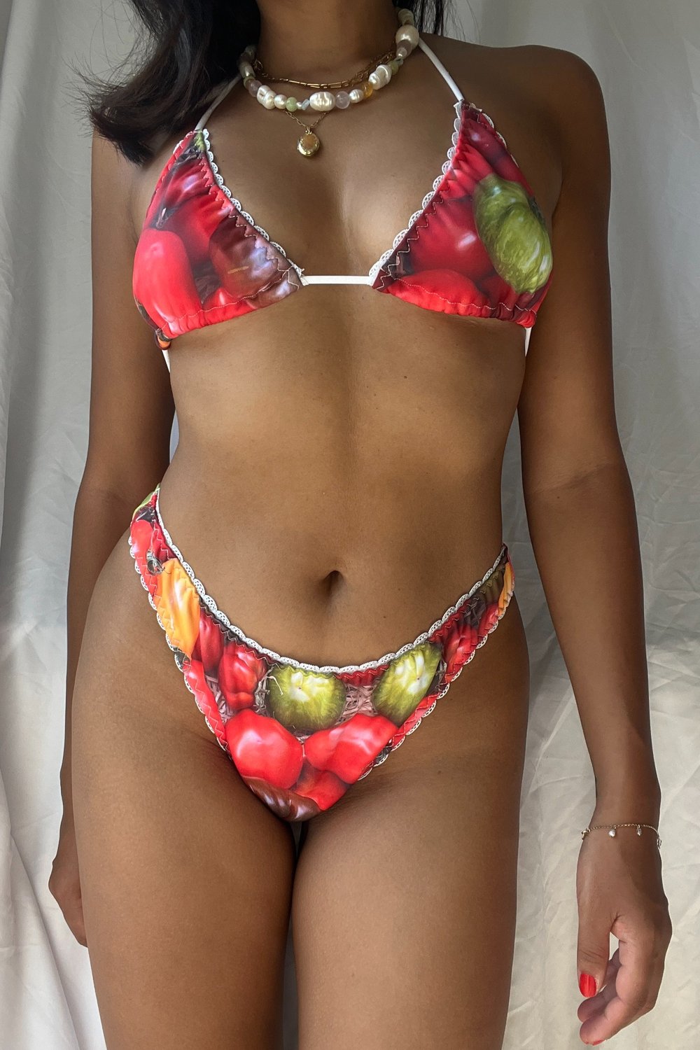 Jasmin Bikini Bottoms - Tomato