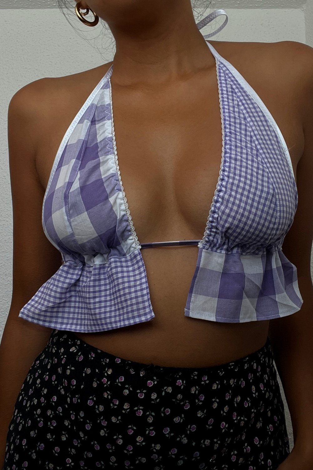 Tsutsumi Halter Top - Gingham